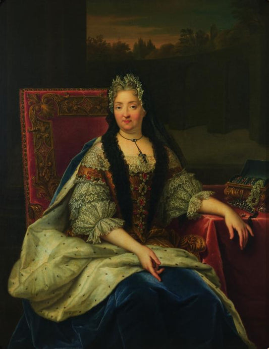 Madame de Ventadour, vintage artwork by Follower of Pierre Mignard, 12x8" (A4) Poster