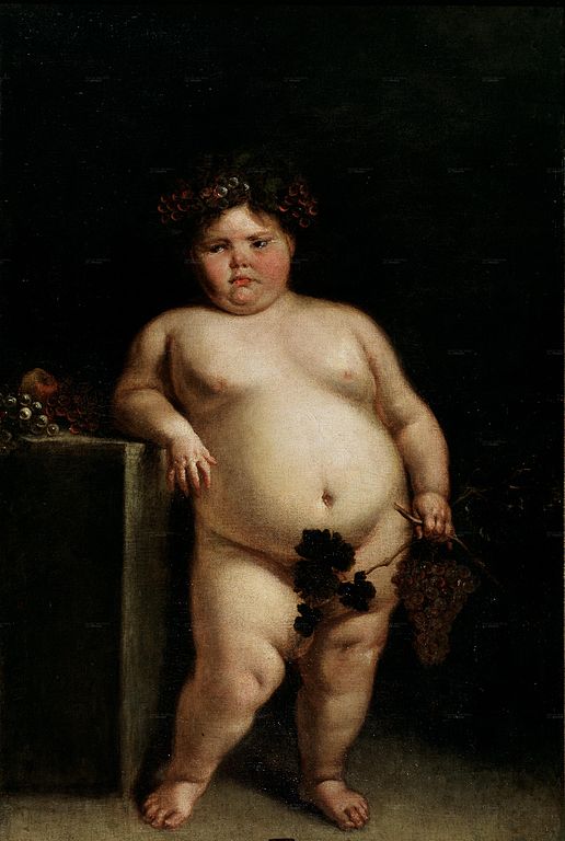 La Monstrua Desnuda, vintage artwork by Juan Carreño de Miranda, 12x8" (A4) Poster