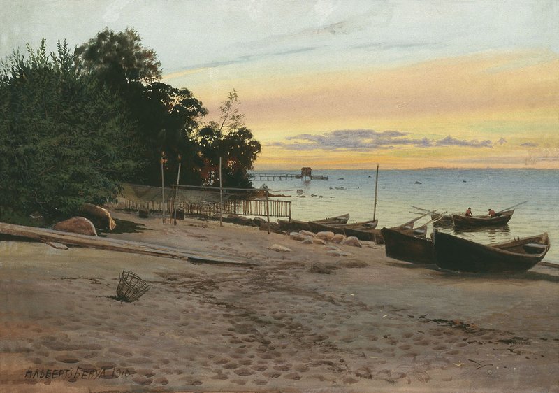 Evening on the Seashore by Albert Benois,A3(16x12")Poster