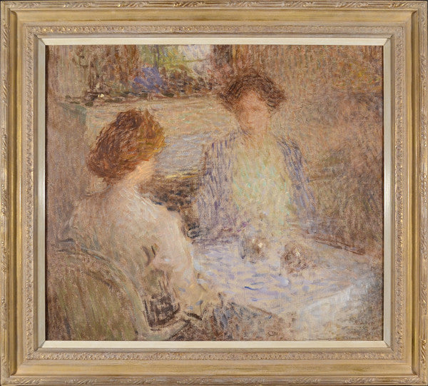 Taking Tea, vintage artwork by Ernest-Joseph Laurent, 12x8" (A4) Poster