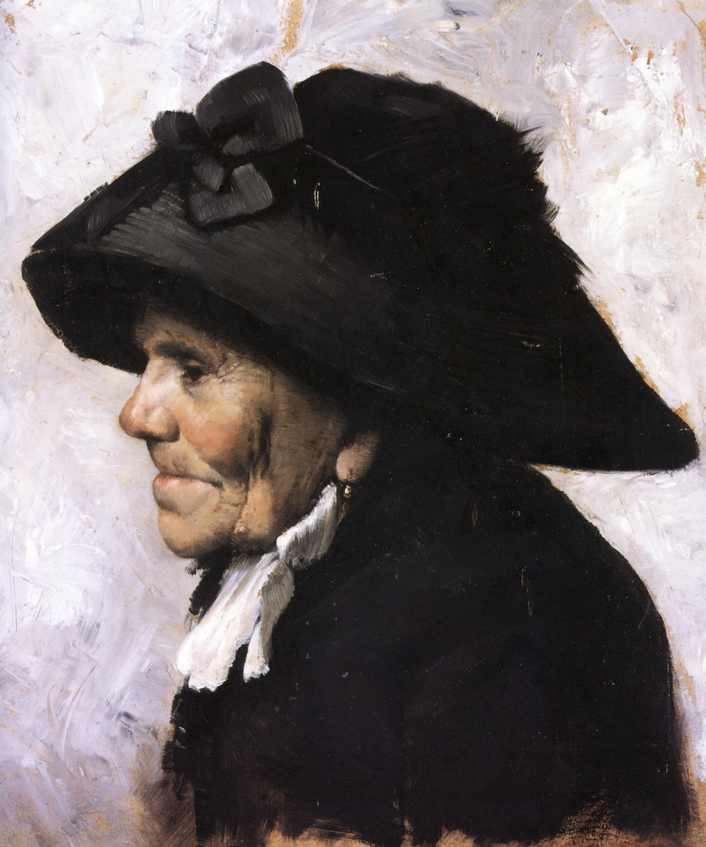udy of the Head of an Old Woman by Henri Jules Jean Geoffroy,A3(16x12")Poster