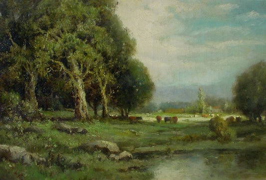 Oak Glade, vintage artwork by Alexis Matthew Podchernikoff, 12x8" (A4) Poster