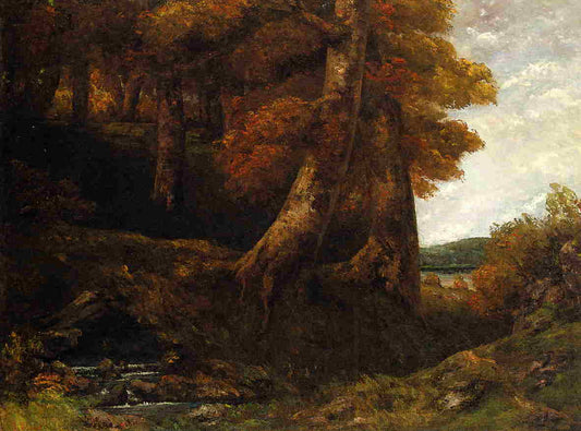 Entering the Forest, vintage artwork by Gustave Courbet, A3 (16x12") Poster Print