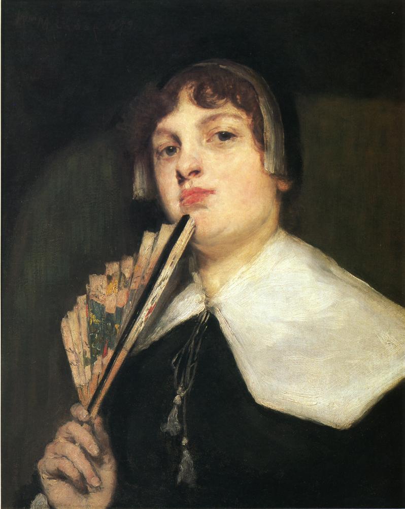 A Coquette 1835, vintage artwork by William Merritt Chase, 12x8" (A4) Poster