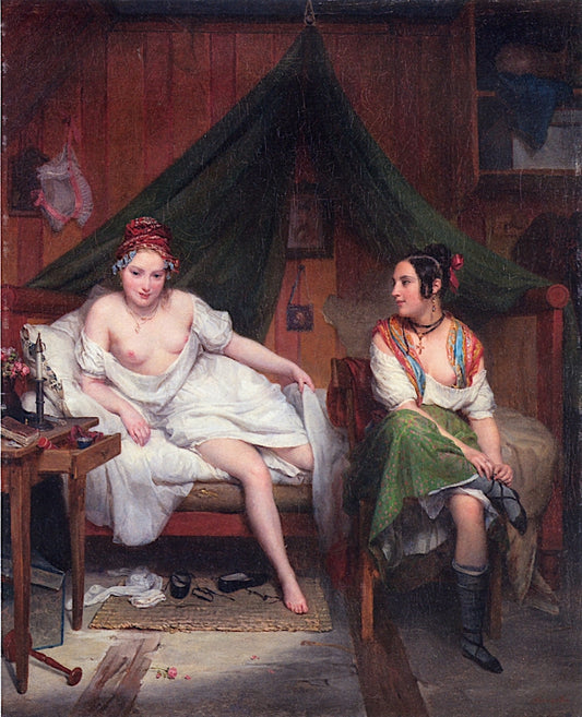The Attendant, vintage artwork by Jean Augustin Franquelin, A3 (16x12") Poster Print