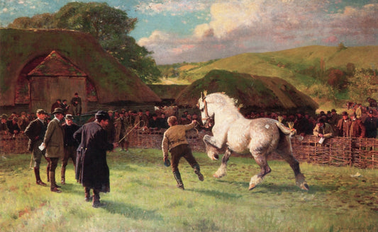 Lot 97 - A Grey Mare, vintage artwork by William Frank Calderon, 12x8" (A4) Poster
