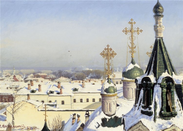 ndow of the Moscow School of Painting by Sergei Svetoslavsky,A3(16x12")Poster