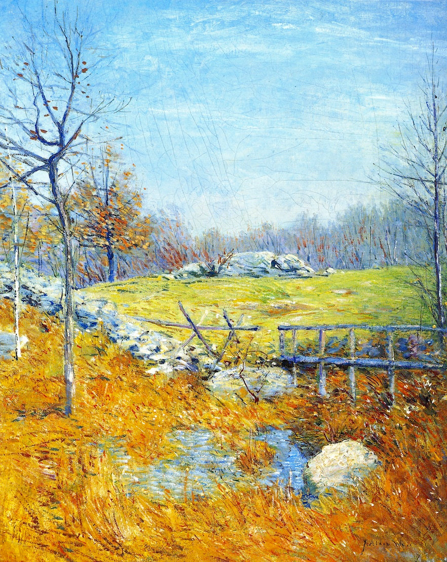 Autumn on the River by Julian Alden Weir,A3(16x12")Poster
