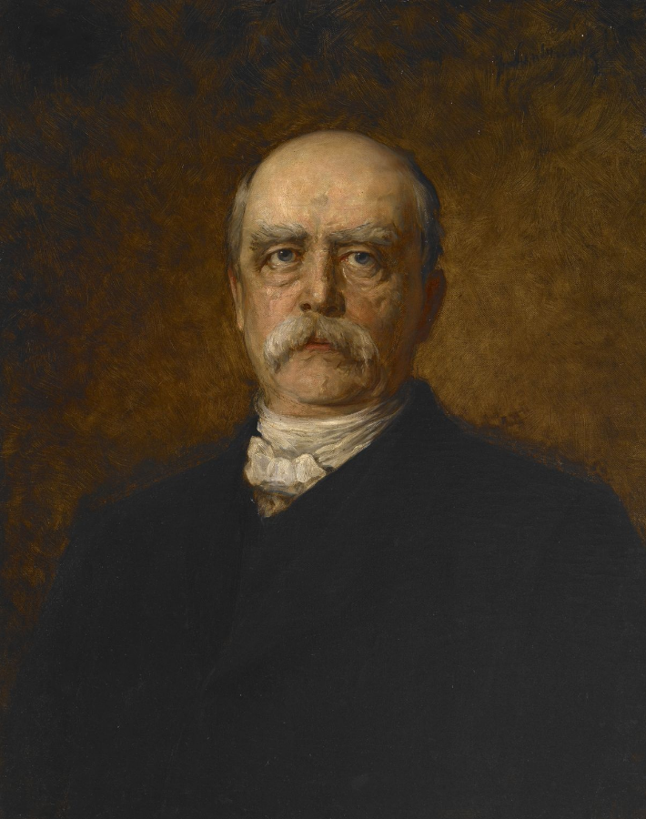 Portrait of Otto Eduard Leopold von Bismarck, vintage artwork by Franz von Lenbach, 12x8" (A4) Poster