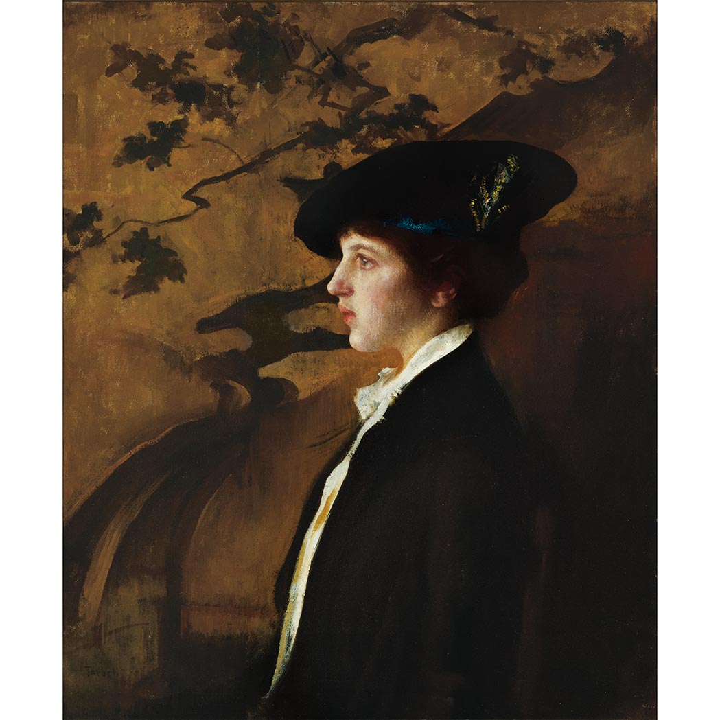 Mary with a Black Hat by Edmund Tarbell,A3(16x12")Poster