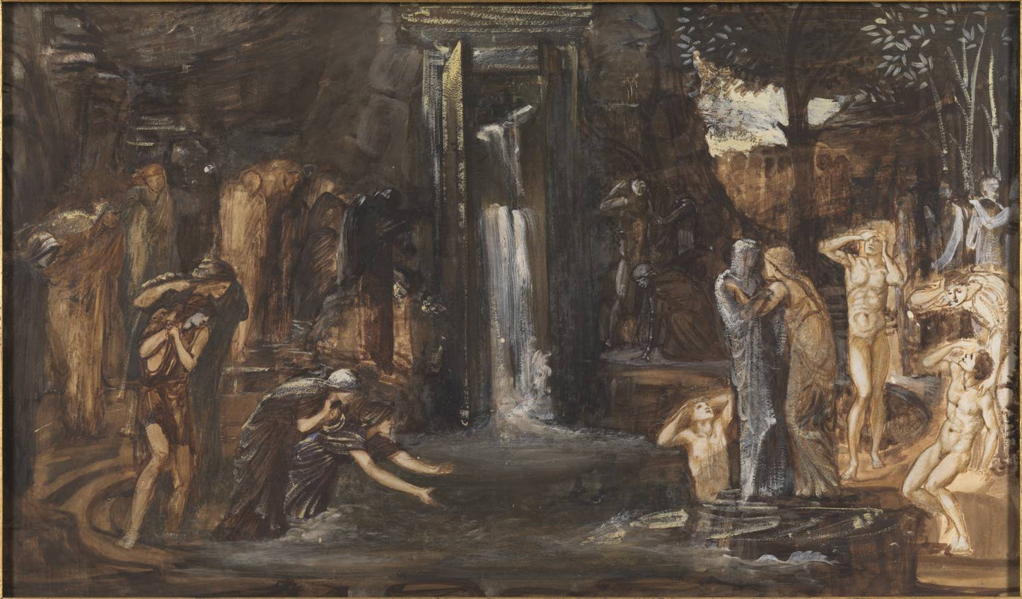 Fountain of Youth, vintage artwork by Sir Edward Burne-Jones, 12x8" (A4) Poster