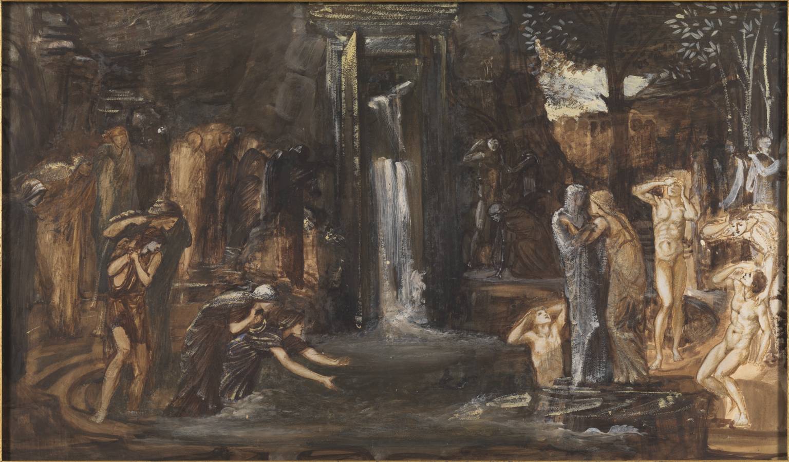 Fountain of Youth, vintage artwork by Sir Edward Burne-Jones, 12x8" (A4) Poster