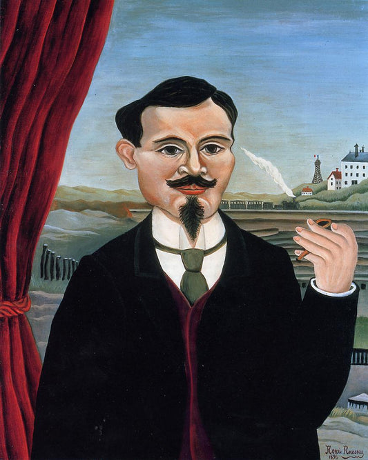 Portrait of Leon-Paul Fargue, vintage artwork by Henri Rousseau, 12x8" (A4) Poster