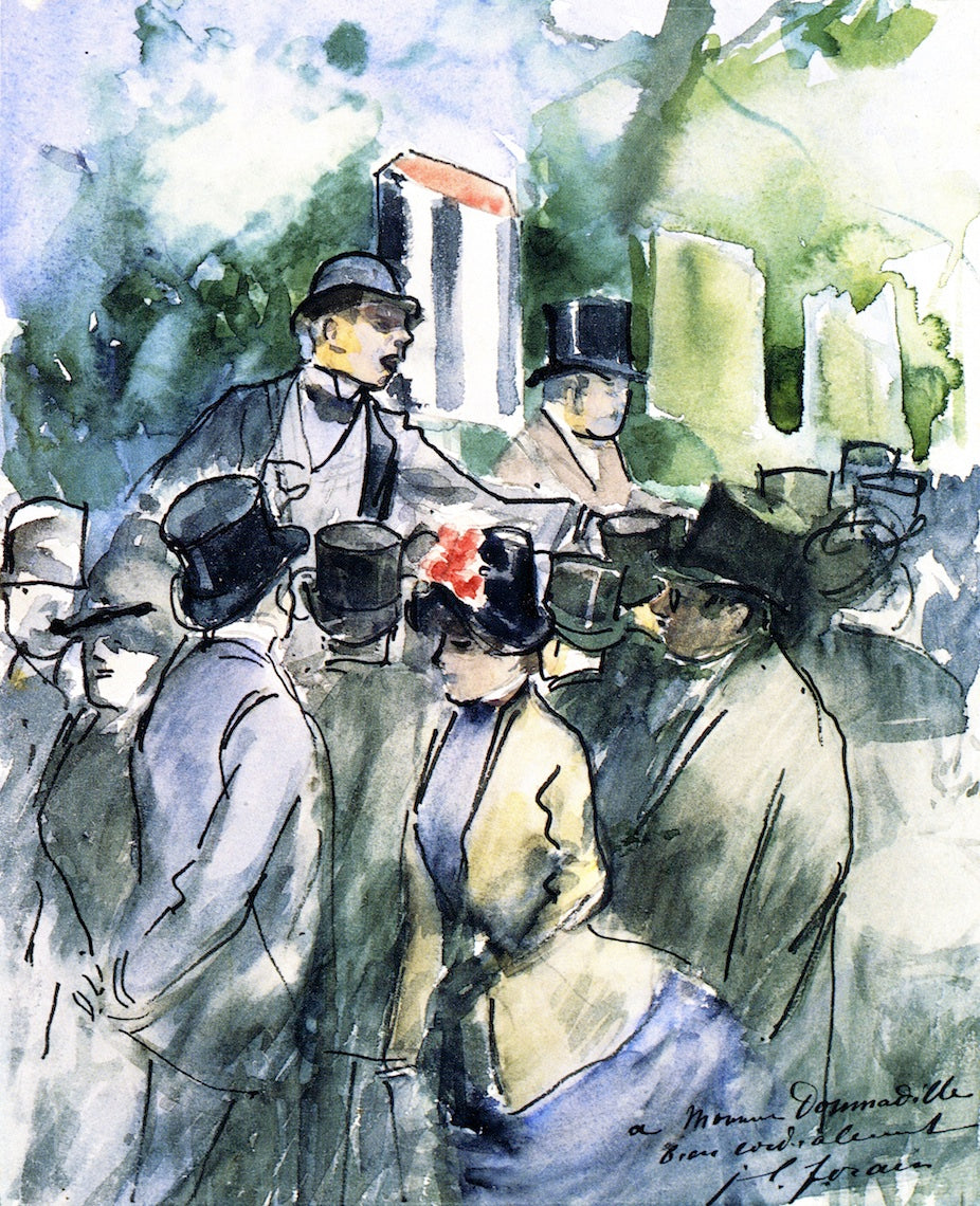 The Bookmaker, vintage artwork by Jean-Louis Forain, 12x8" (A4) Poster
