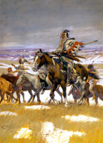 Crow Scouts in Winter by Charles Marion Russell,A3(16x12")Poster