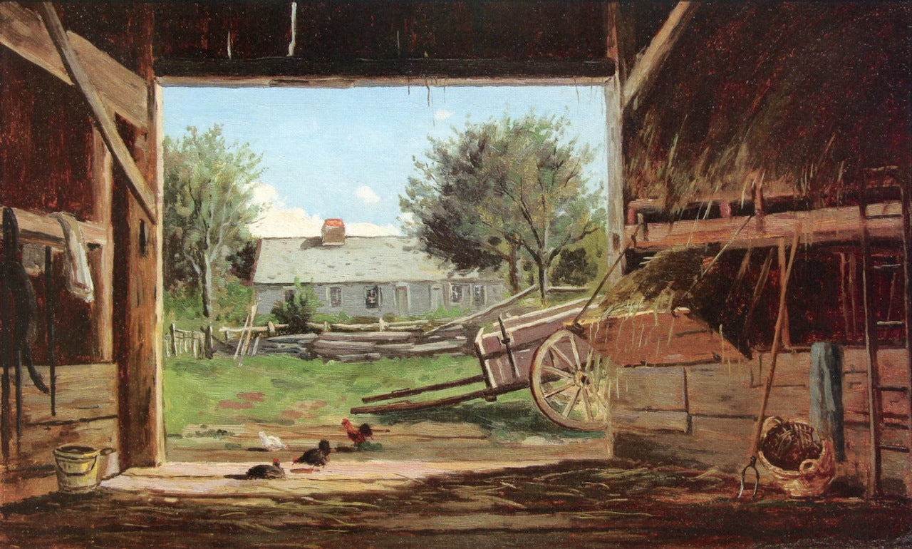 Old Barn, in Eaton NH, vintage artwork by Frank Henry Shapleigh, 12x8" (A4) Poster