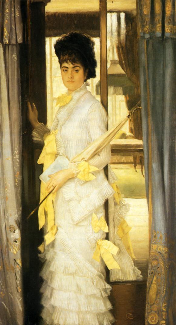 Portrait of Miss Lloye, vintage artwork by James Tissot, 12x8" (A4) Poster