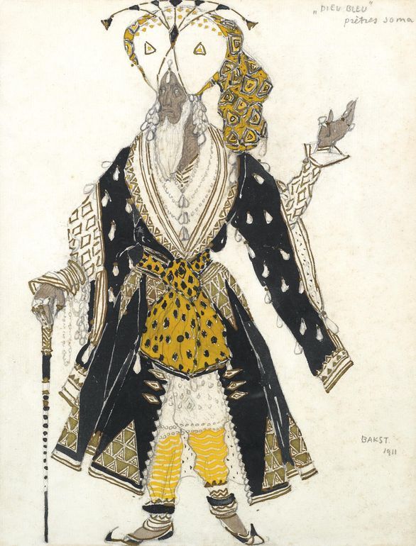 design for the Priest Soma from "Le Dieu Bleu" by Leon Bakst,A3(16x12")Poster