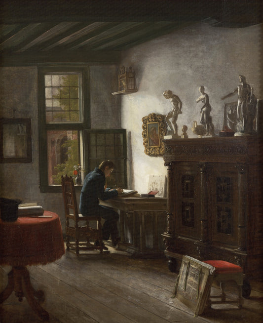 The Young Artist, vintage artwork by Wouterus Mol, 12x8" (A4) Poster