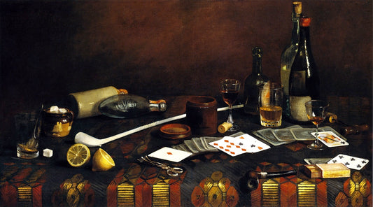 A Gentleman's Table, vintage artwork by Claude Raguet Hirst, 12x8" (A4) Poster