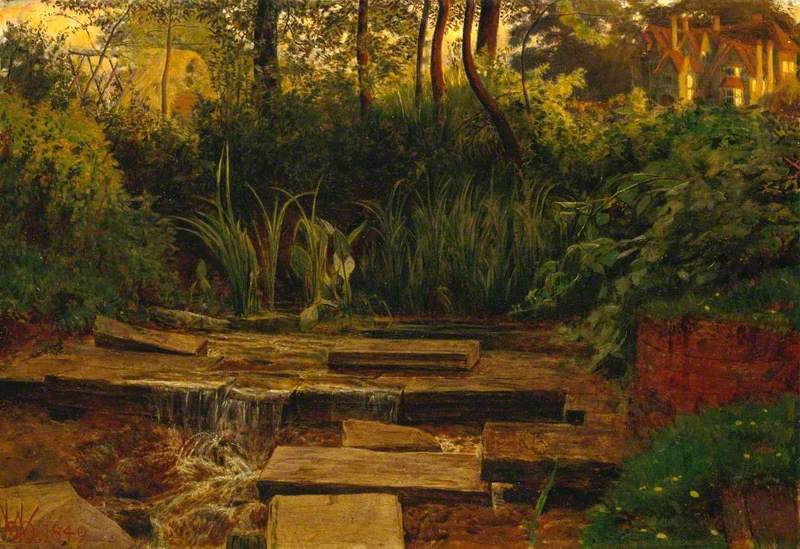 The Haunted Manor, vintage artwork by William Holman Hunt, 12x8" (A4) Poster