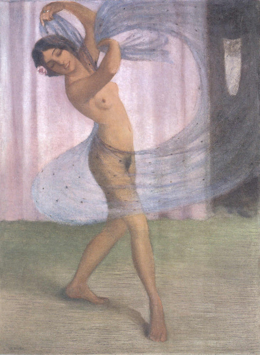 Veil Dancer, vintage artwork by Otto Mueller, 12x8" (A4) Poster