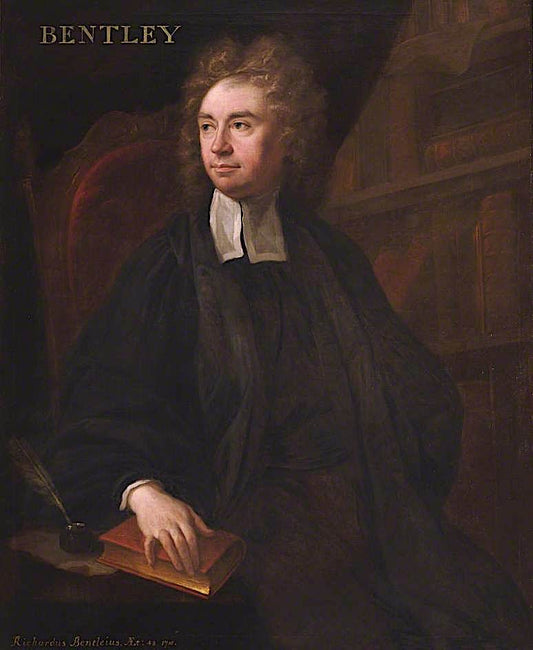 Richard Bentley, Master, Philologist and Classical Scholar, vintage artwork by James Thornhill, 12x8" (A4) Poster