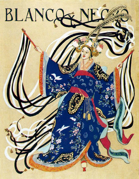 Japanese Fantasy, vintage artwork by Adolfo Lozano Sidro, 12x8" (A4) Poster