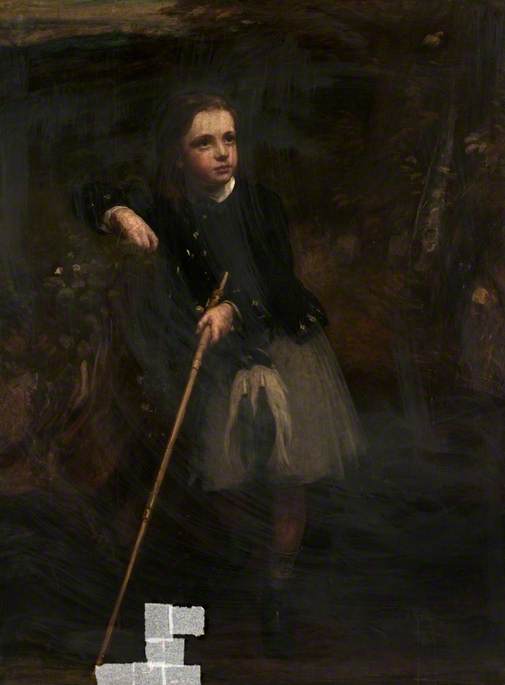 Major Dennistoun as a Boy, vintage artwork by James Sant, R.A., A3 (16x12") Poster Print