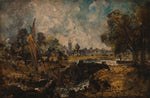 Dedham Lock, vintage artwork by John Constable, 12x8" (A4) Poster