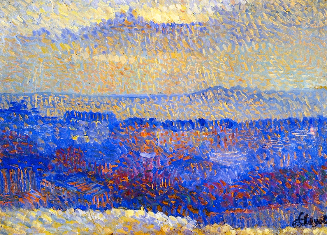 Sun behind the Clouds by Louis Hayet,A3(16x12")Poster