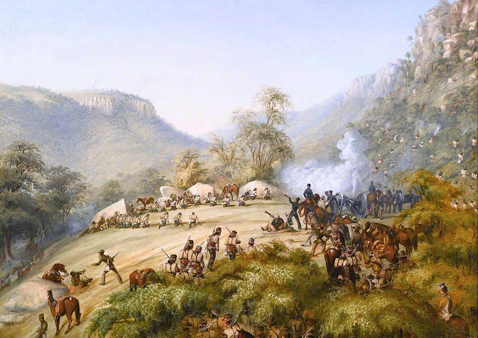 The 74th above Waterkloof, 1851, vintage artwork by Thomas Baines, A3 (16x12") Poster Print