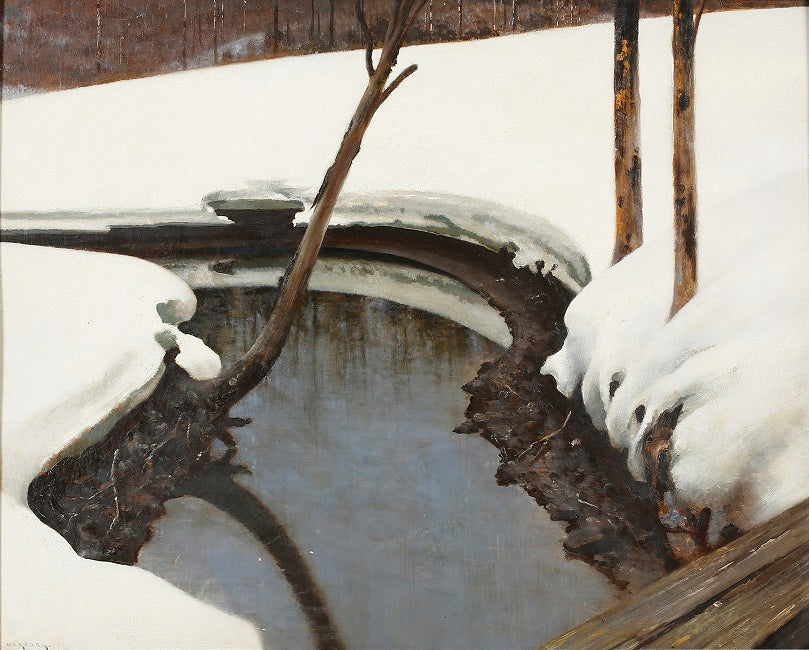 Swedish winter by August Wilhelm Nikolaus Hagborg,A3(16x12")Poster