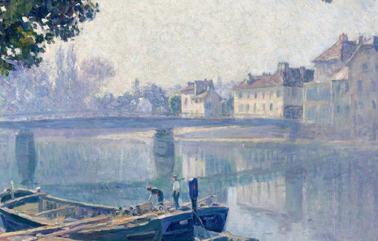 Banks of the Marne, vintage artwork by Henri Lebasque, 12x8" (A4) Poster