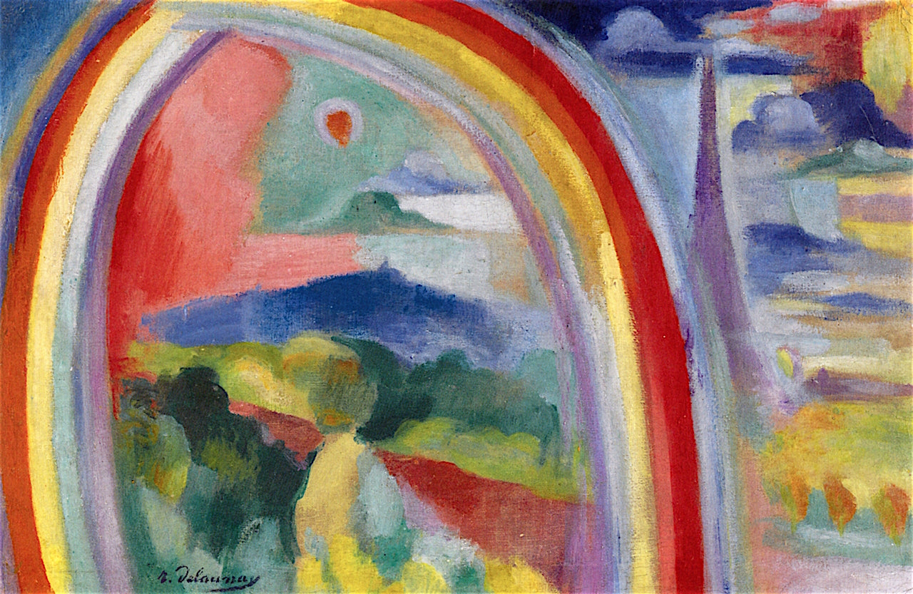 Paris with Rainbow by Robert Delaunay,16x12(A3) Poster