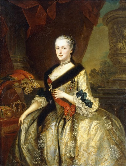 Maria Josepha of Austria, vintage artwork by Louis de Silvestre, 12x8" (A4) Poster