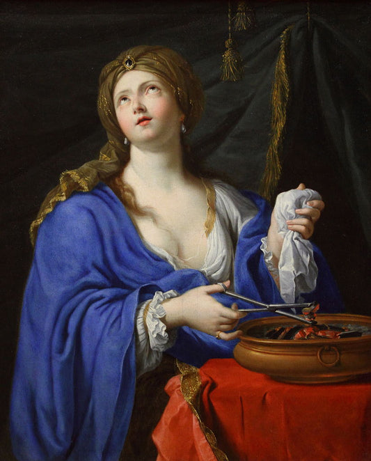 The Suicide of Porcia, vintage artwork by Pierre Mignard, 12x8" (A4) Poster