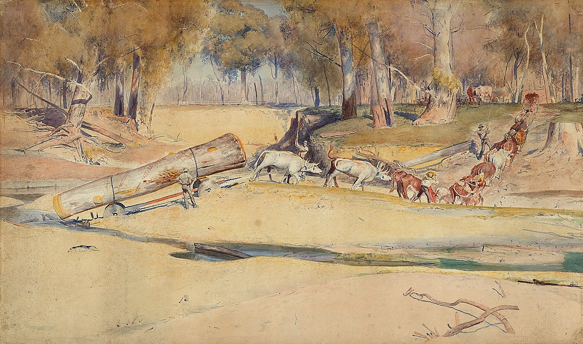 Lumbering by Tom Roberts,A3(16x12")Poster