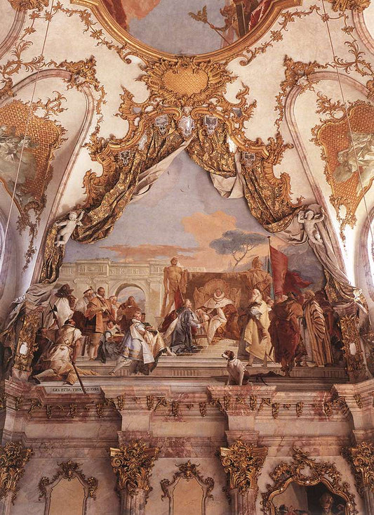 The Investiture of Harold as Duke of Franconia, vintage artwork by Giovanni Battista Tiepolo, 12x8" (A4) Poster