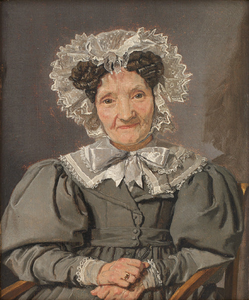 Portrait of Johanne Pløyen, nee Bachmann, vintage artwork by Christen Købke, A3 (16x12") Poster Print