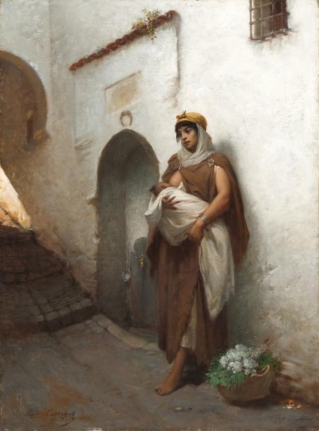 Motherhood (Maternite), vintage artwork by Hippolyte Lazerges, A3 (16x12") Poster Print