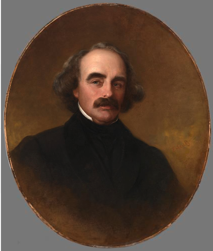 Nathaniel Hawthorne, vintage artwork by Emanuel Gottlieb Leutze, A3 (16x12") Poster Print