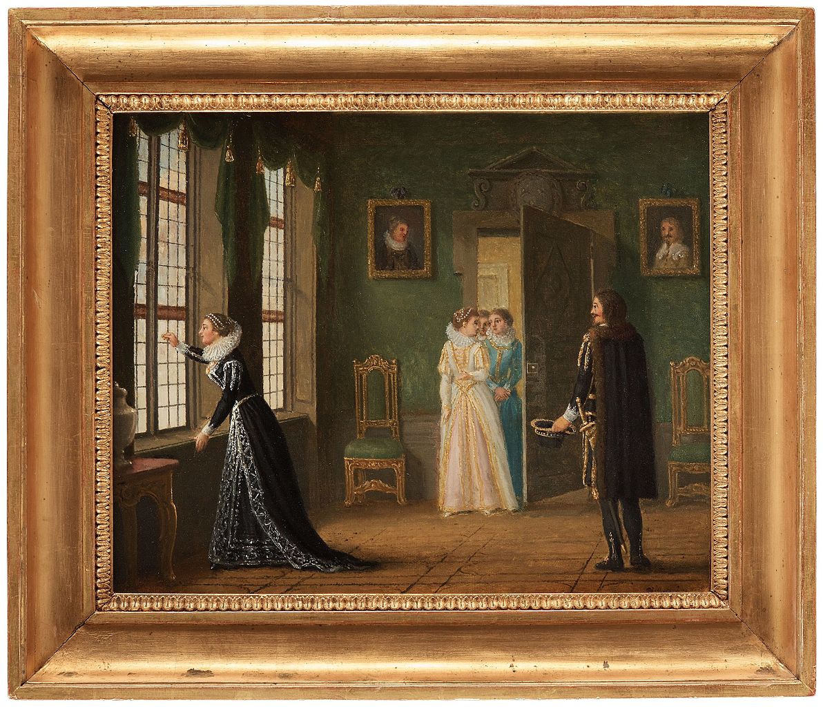 Ebba Brahe's betrothal with Jacob de la Gardie, vintage artwork by Pehr Hilleström, 12x8" (A4) Poster