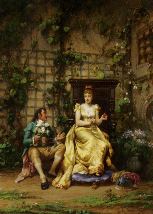 A Helping Hand, vintage artwork by Adrien De Boucherville, 12x8" (A4) Poster