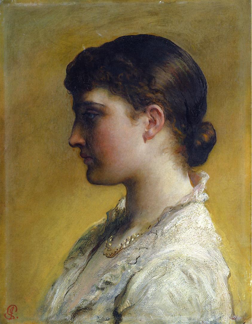 Portrait of Lillie Langtry, vintage artwork by James Sant, R.A., A3 (16x12") Poster Print