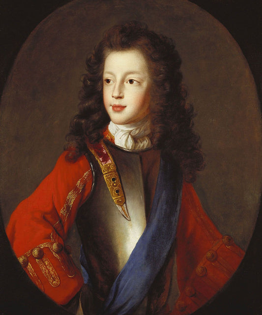 Portrait of Prince James Francis Edward Stuart, vintage artwork by Alexis-Simon Belle, 12x8" (A4) Poster