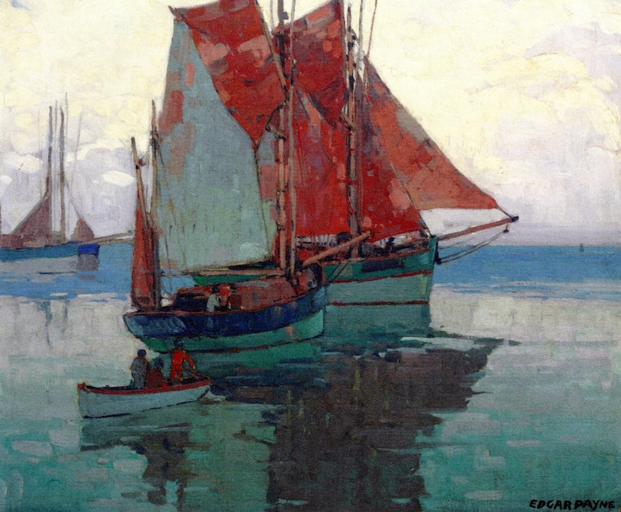 Calm Sea by Edgar Alwyn Payne,16x12(A3) Poster
