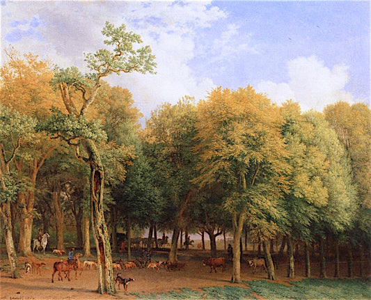 Departure for the Hunt, vintage artwork by Paulus Potter, 12x8" (A4) Poster