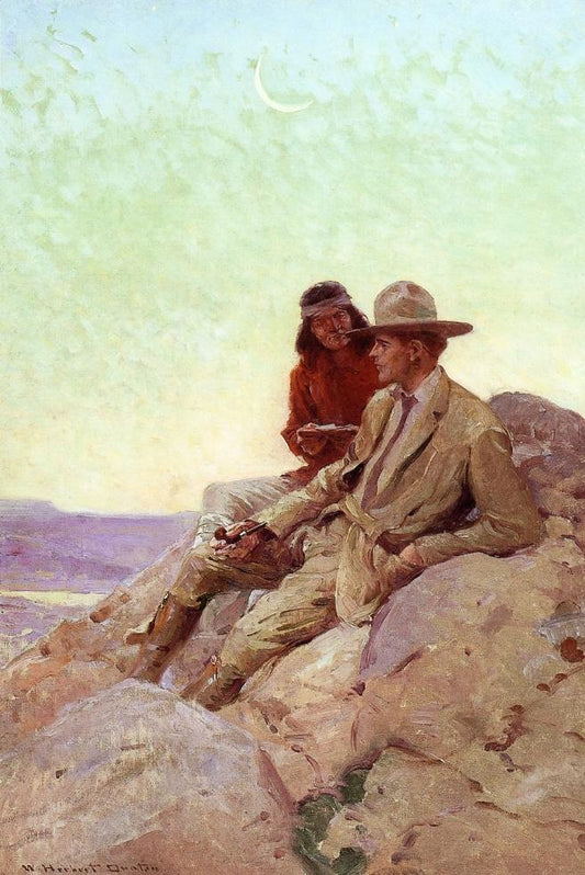 Who Sabez the Way of the Great Spirit, vintage artwork by William Herbert Dunton, 12x8" (A4) Poster