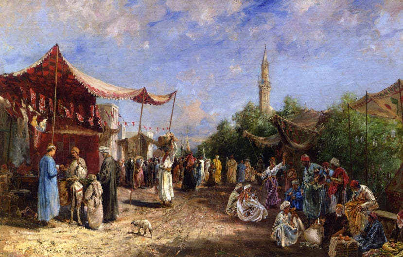 In the Souk, Egypt by Max Friedrich Ferdinand Rabes,A3(16x12")Poster